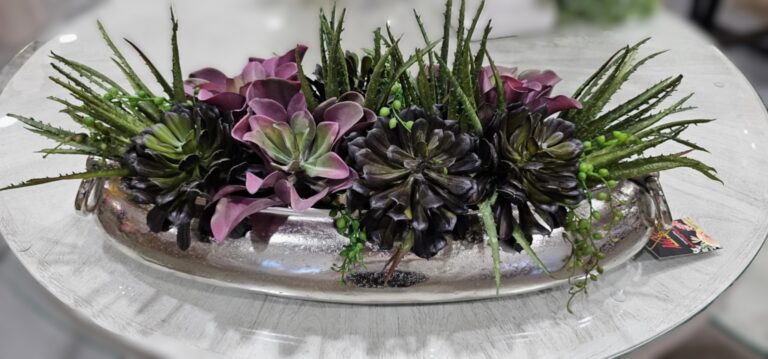Hand Made Faux Succulent Table Top Arrangement
