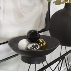 Multi Colored Ceramic Geometric Metallic Small Minimalistic Decorative Orbs & Vase Filler