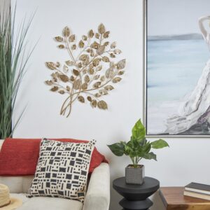 Gold Metal Leaf Large Metallic Home Wall Decor