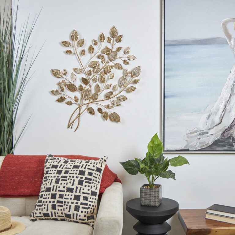 Gold Metal Leaf Large Metallic Home Wall Decor