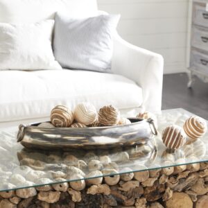 White Dried Plant Handmade Decorative Orbs & Vase Filler with Varying Designs