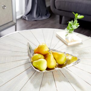 Silver Aluminum Metal Live Edge Living Room Decor Tray