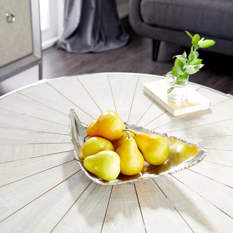 Silver Aluminum Metal Live Edge Living Room Decor Tray