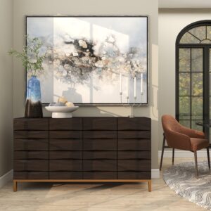 Multi Colored Canvas Abstract Watercolor Blotch Living Room Framed Wall Art with Gold Foil Accents and Black Frame