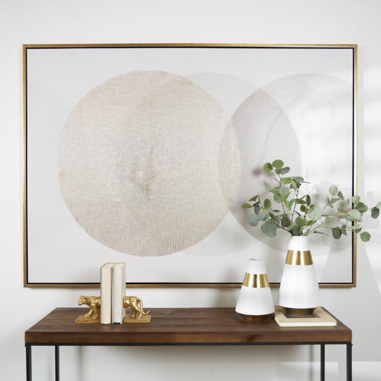 Cream Canvas Abstract Living Room Framed Wall Art