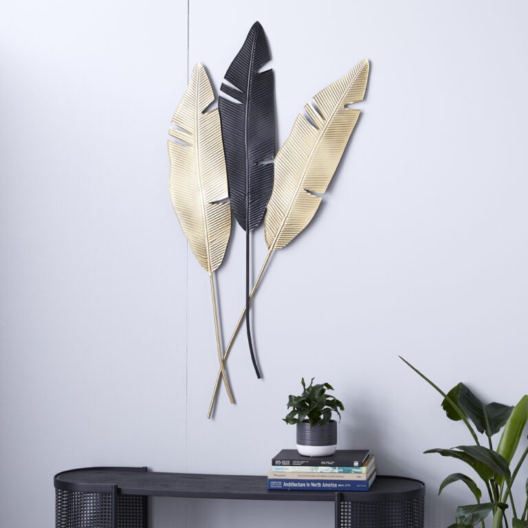 Gold Metal Leaf Home Wall Decor