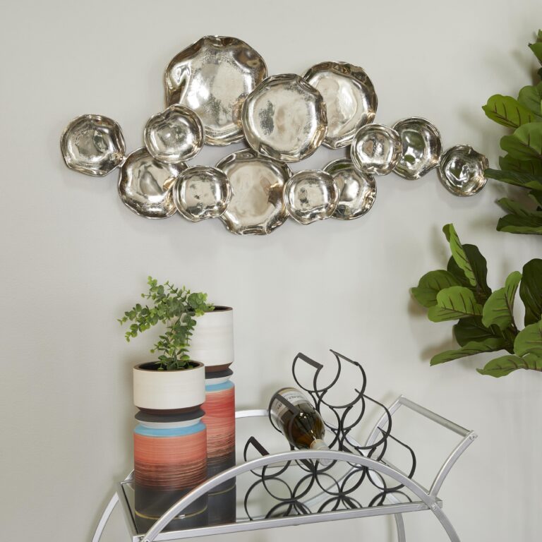 Silver Aluminum Metal Plate Home Wall Decor with Uneven Edges